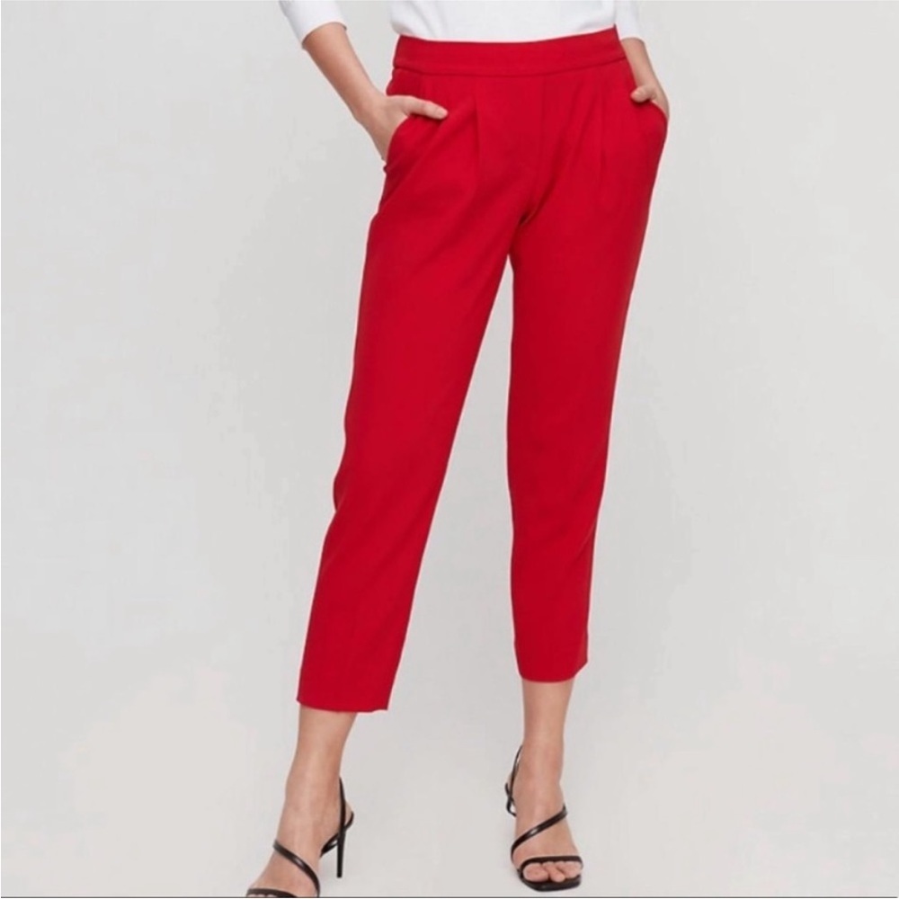 Red Aritizia Babaton Conan Ankle Pant Size M